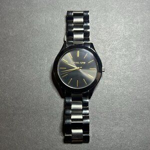 Michael Kors MK-3221 Womens Black Stainless Steel 5 ATM 42mm Case Quartz Watch